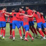 FCSB hora de bucurie dupa gol cu U Cluj