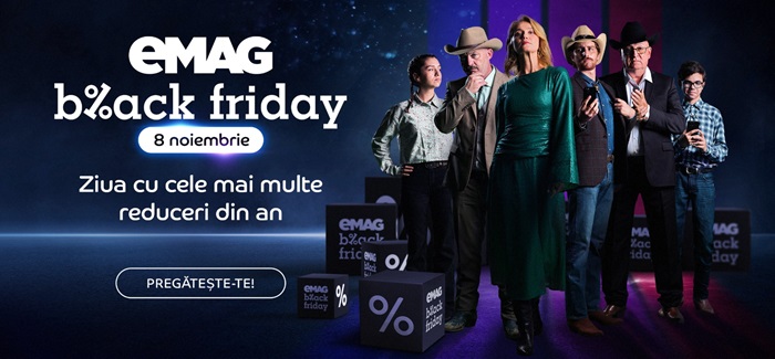 eMAG Black Friday 2024: în primele 30 de minute, clienții au plasat comenzi în valoare de 220 mil lei. Iată ce s-a vândut