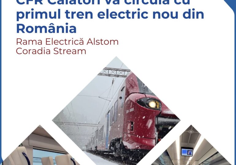 Primul tren electric de la Alstom va circula de miercuri. Pe ce rută și cât costă biletele