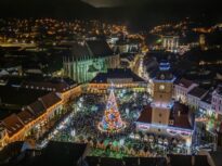 The Christmas Market in a city in Romania, on the list of seasonal attractions in Europe