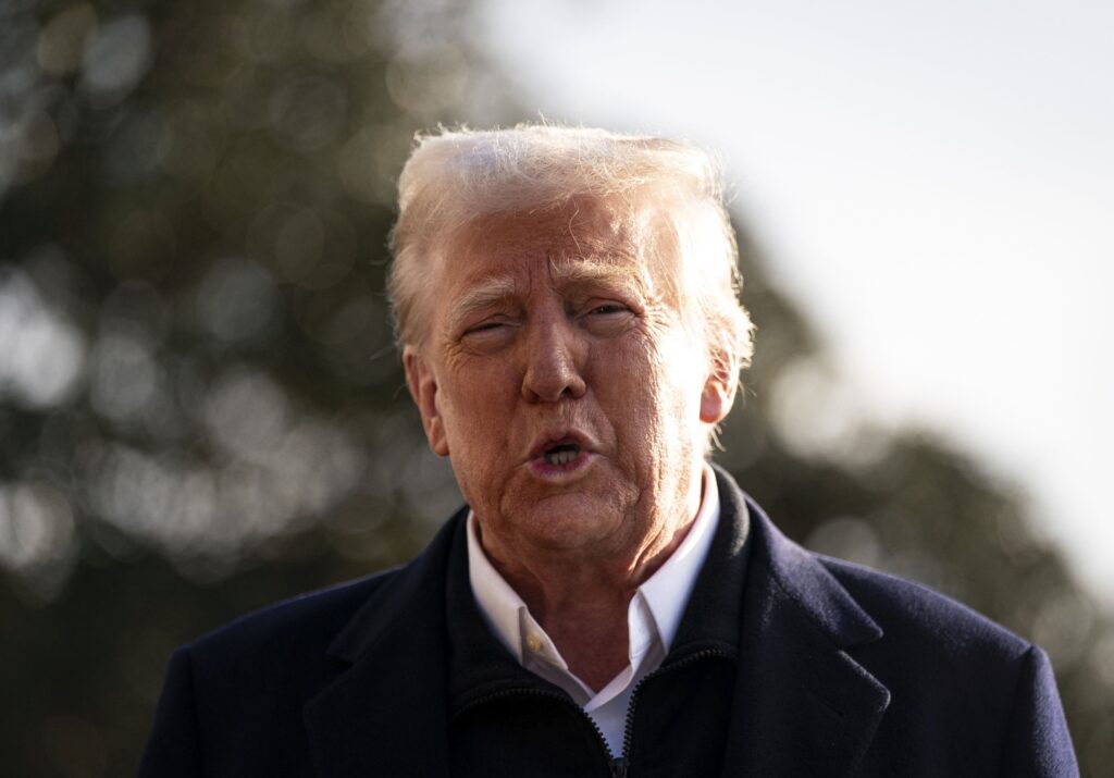 President Trump Speaks To Media At White House - D