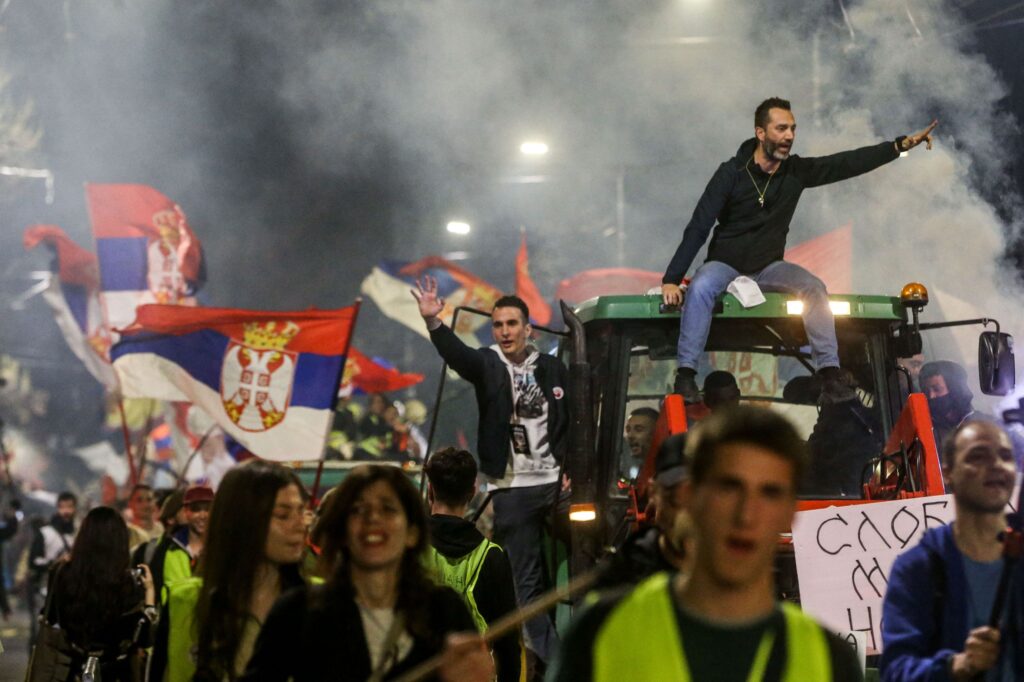 Students in Serbian capital continue protests over