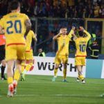 bucurie dupa gol romania in san marino