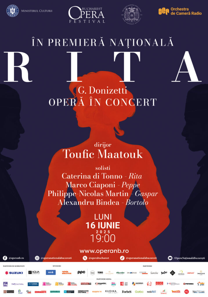 „Rita”, prezentată de Orchestra de Cameră Radio, pentru prima oară în România, la Bucharest Opera Festival