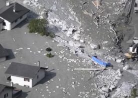 Catastrofă în Alpi. O avalanșă uriașă a acoperit cu gheață, pietre și noroi un sat întreg din Elveția (Video)