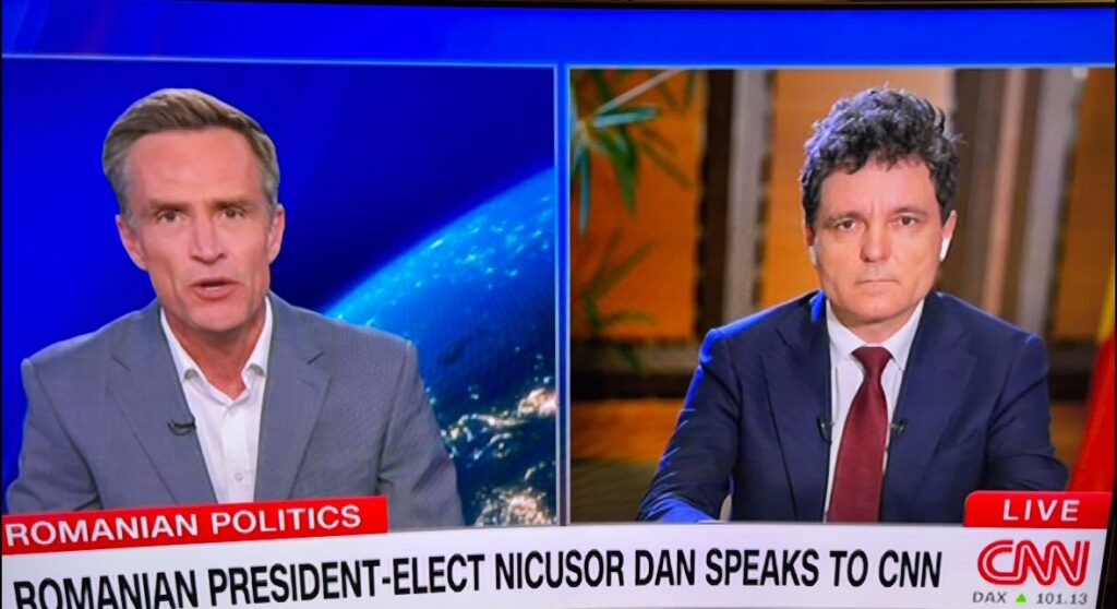 Nicușor Dan, în direct la CNN: Nu a existat un sprijin al administrației Trump pentru George Simion (Video)