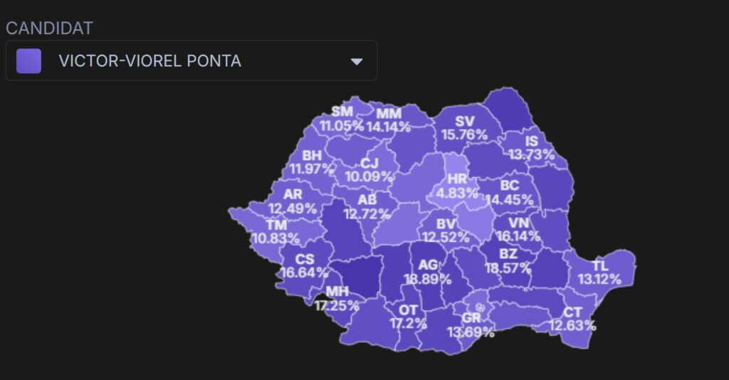 PONTA harta pe judete