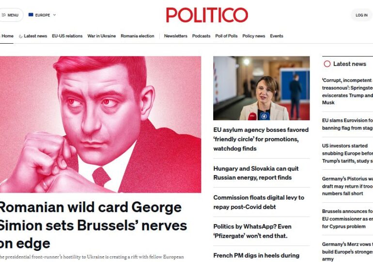 Politico: George Simion pune la încercare nervii Bruxelles-ului