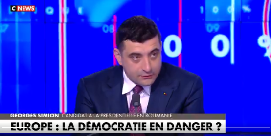 George Simion, declarații stupefiante la o televiziune din Franța. Moderatorul: Folosiți exact argumentele lui Putin (Video)