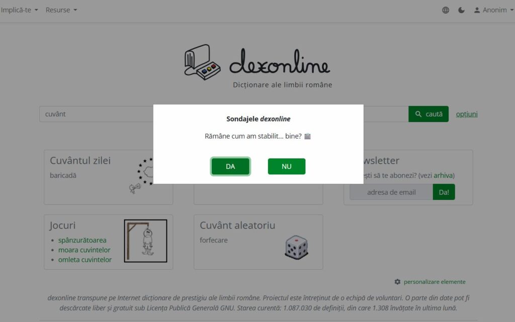 Dexonline, obligat să elimine un mesaj pro-Nicușor Dan: Biroul Electoral a decis că încalcă legea