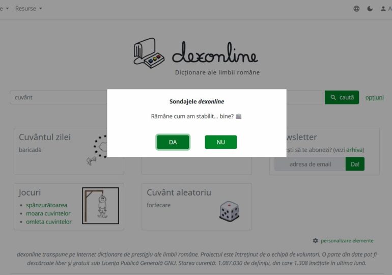 Dexonline, obligat să elimine un mesaj pro-Nicușor Dan: Biroul Electoral a decis că încalcă legea