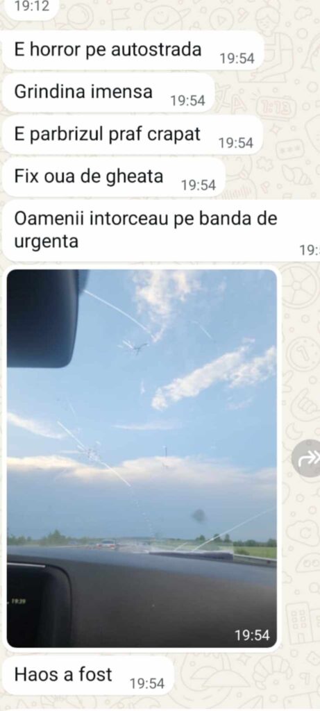 grindină autostradă