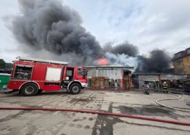 Incendiu puternic în București. O școală a fost închisă. Focul riscă să se extindă. A fost emis mesaj RO-Alert (Foto&Video)