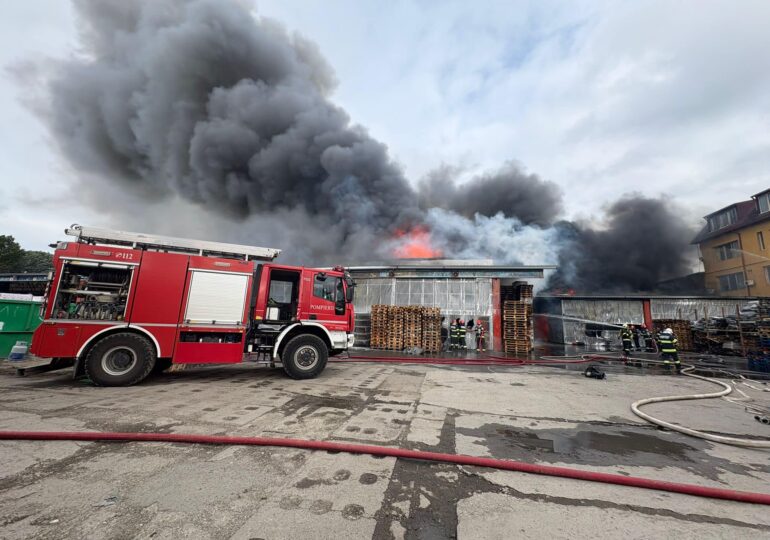 Incendiu puternic în București. O școală a fost închisă. Focul riscă să se extindă. A fost emis mesaj RO-Alert (Foto&Video)