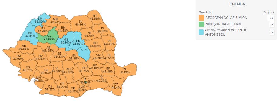 situatia pe judete alegeri