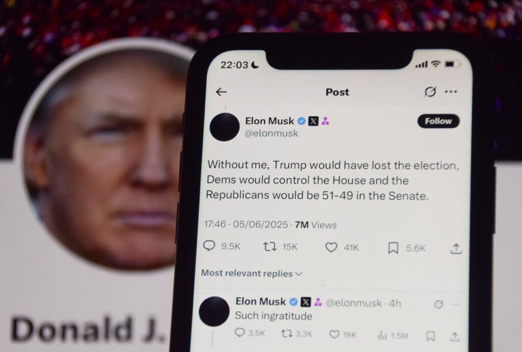 Trump And Musk Public Spat Intensifies