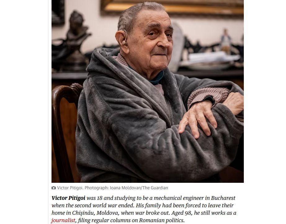 Victor Pițigoi, colaborator SpotMedia, intervievat de The Guardian în proiectul dedicat supraviețuitorilor celui de-Al Doilea Război Mondial