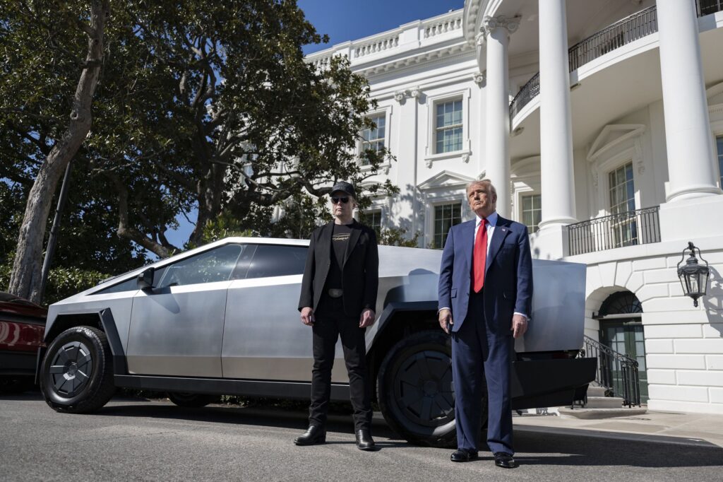U.S President Trump Promotes Tesla Electric Vehicl