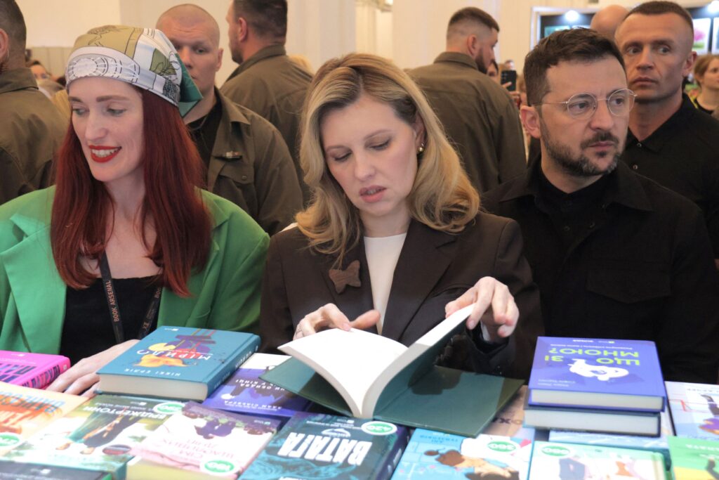 Zelenskyy And Wife Visit Book Arsenal Festival - K