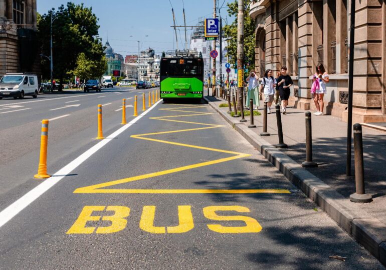 Noi benzi unice pentru autobuzele STB în centrul Capitalei