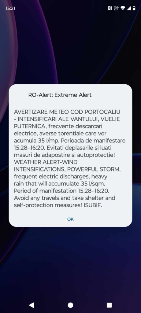 mesaj ro alert