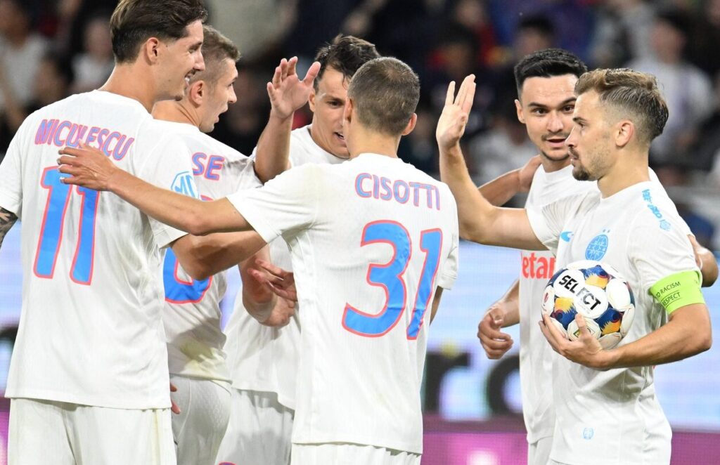 FCSB pierde cu Shkendija, deși a dominat categoric prima repriză: Calificarea se decide la București