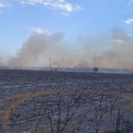 Două incendii de vegetație au făcut ravagii în Prahova: unul a ajuns la clădiri, altul a dus la restricționarea traficului pe DN1B