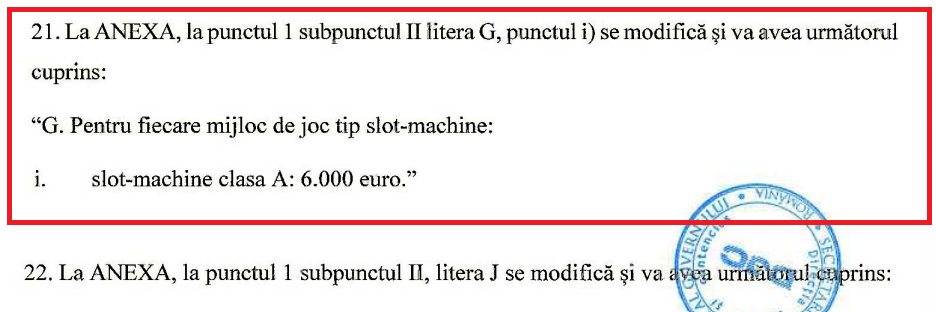 creștere taxa slot machine