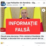 Fake-news care anunță decesul premierului Ilie Bolojan într-un accident rutier