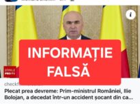 Fake-news care anunță decesul premierului Ilie Bolojan într-un accident rutier