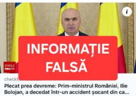Fake-news care anunță decesul premierului Ilie Bolojan într-un accident rutier