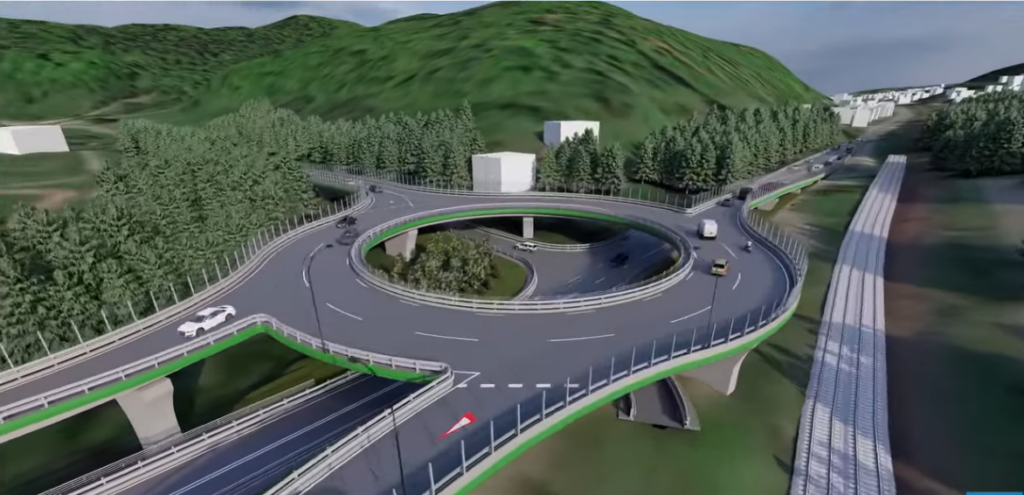 Un sens giratoriu suspendat va fi construit pe DN1, la Predeal (Video)