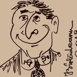 Ion Iliescu, caricatură