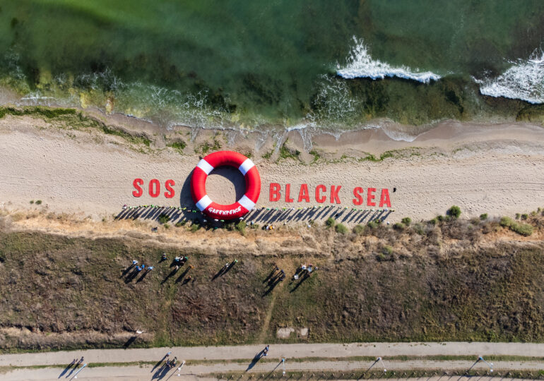 Protest Greenpeace la Vama Veche: „Marea Neagră fără foraje”