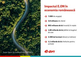 Impactul E.ON în economie: angajator de top, investiții de peste 180 mil. euro, contribuții la buget de 370 mil. euro