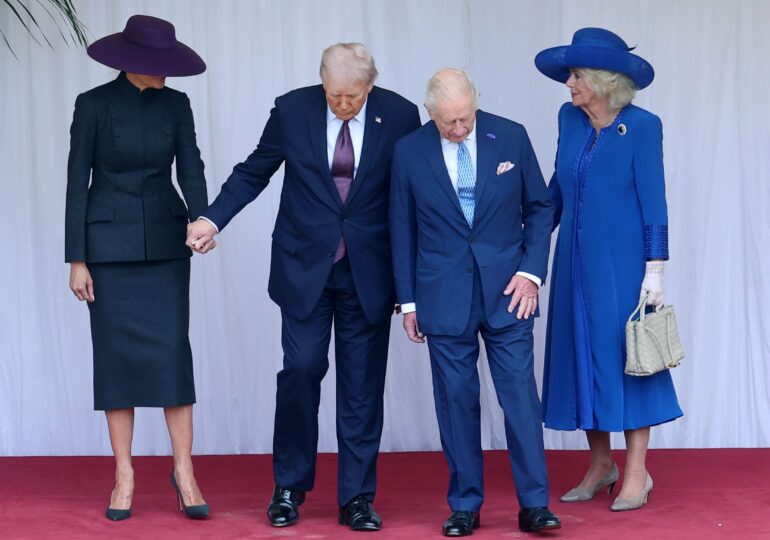 Ce cadouri își fac soții Trump și cuplul regal britanic cu prilejul vizitei la castelul Windsor