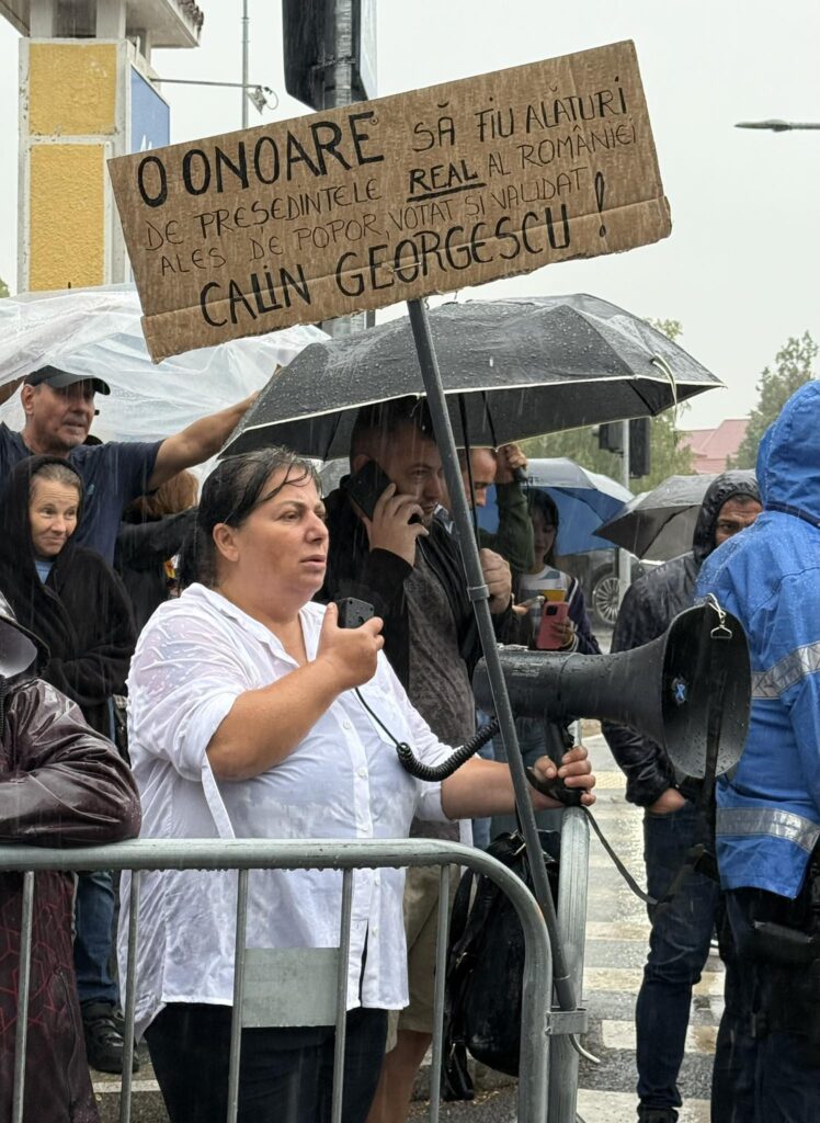 protest Georgescu