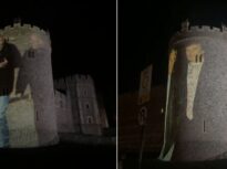 Imagini cu Donald Trump și Jeffrey Epstein au fost proiectate pe castelul Windsor (Video)