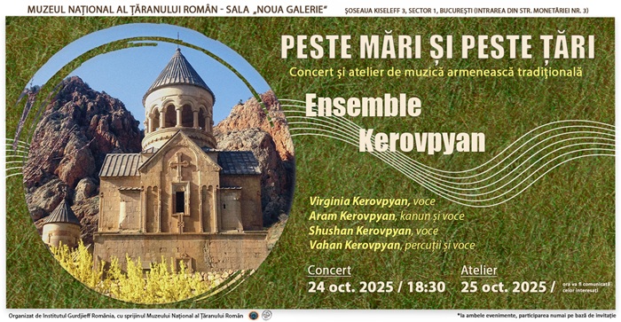 Peste mări și peste țări - concert și atelier de muzică armenească tradițională
