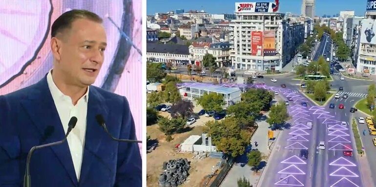 Restricții noi de circulație la Piața Unirii, de luni