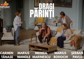 Regina Mamă, Comedie din greșeală, Antiportret de familie și Dragi părinți, pe scenele din București, Craiova și Iași în ultimul weekend al lunii octombrie