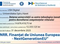 Universitatea Spiru Haret investește peste 14,6 milioane de lei în digitalizarea educației prin proiectul USH Digital
