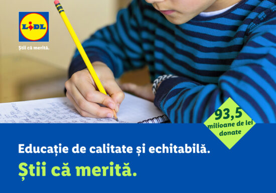 9 ani de investiții Lidl în educație de calitate și echitabilă: Știi că merită.