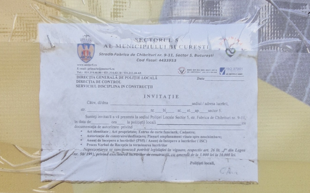 captură de ecran somatie Pol Loc S5