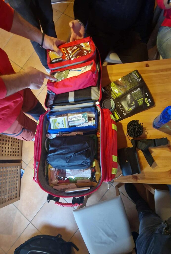 rucsac de blackout desfăcut