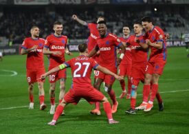 FCSB se bucura dupa gol