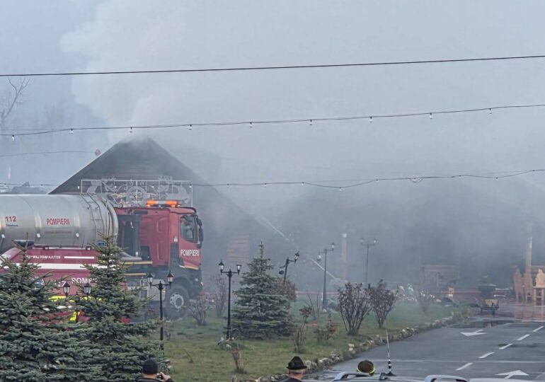 Incendiu la o pensiune din Gura Humorului. O persoană a fost găsită carbonizată (Video) <span style="color:#990000;">UPDATE</span>