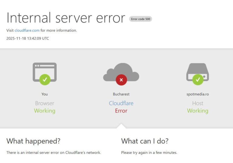 Pană uriașă de Internet. Mii de site-uri din întreaga lume au picat. DNSC spune că nu e atac cibernetic