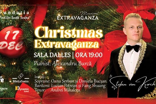 Stele ale operei se alătură tenorului ȘTEFAN von KORCH în concertul “Christmas Extravaganza”, pe 17 Decembrie la Sala Dalles