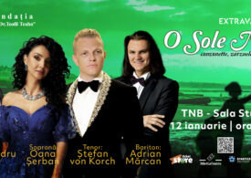 Recitalul „O sole mio” cu tenorul Ștefan von Korch și invitații găzduit pe 12 ianuarie la Sala Studio a Teatrului Național din București